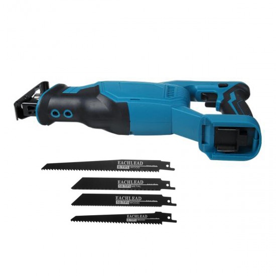 18V Blue Electric Reciprocating Saw Variable Speed Cordless Wood Metal Cutting Power Tools Set