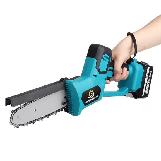 288VF 8Inch Cordless Electric Chainsaws One-Hand Saw Chain Saw Woodworking Tool W/ 1/2pcs Battery