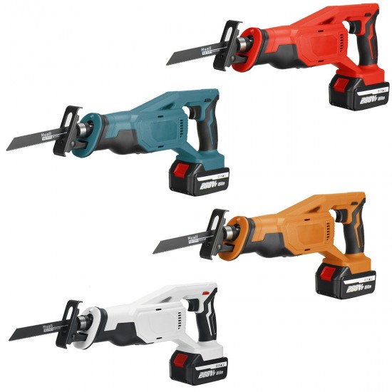 288VF Li-ion Cordless Reciprocating Saw Rechargeable Electric Recip Sabre Saw W/ 4pcs Blade & 1pc Battery