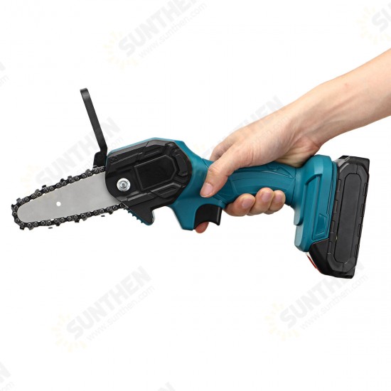 550W 24V 4inch Mini Cordless One-Hand Electric Chain Saw Woodworking Wood Cutter W/ 1pc Battery