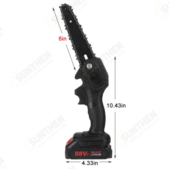 6Inch 1200W 21V Electric Chain Saw Pruning ChainSaw Cordless Woodworking Cutter Tool W/ 0/1/2pcs Battery