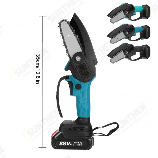 88VF 4 Inch Cordless Electric Chain Saw Cordless Chainsaw Multi-function Woodworking Wood Cutter W/ Battery