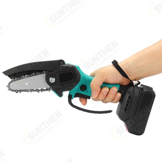 88VF 4 Inch Cordless Electric Chain Saw Cordless Chainsaw Multi-function Woodworking Wood Cutter W/ Battery