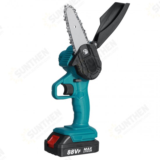 88VF 4 Inch Portable Electric Chain Saw Pruning Saw Rechargeable Small Woodworking Tool W/ 1/2 Battery