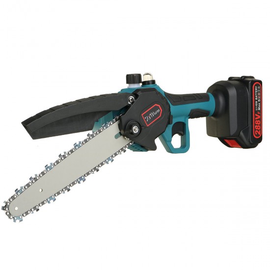 288VF 8 Inch Portable Electric Saw Pruning Chain Saw Rechargeable Woodworking Power Tools Wood Cutter W/ 1/2 Battery EU/US/AU Plug