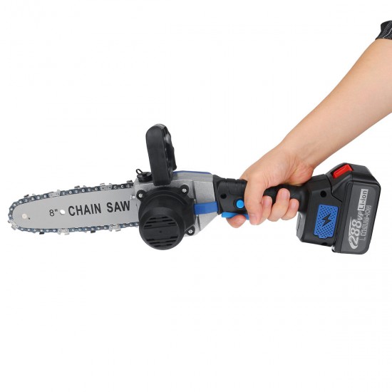 288VF 8Inch Electric Cordless One-Hand Saw Chain Saw 22980 mAh Woodworking Rechargable Chainsaws Also Suitable For Makita Battery