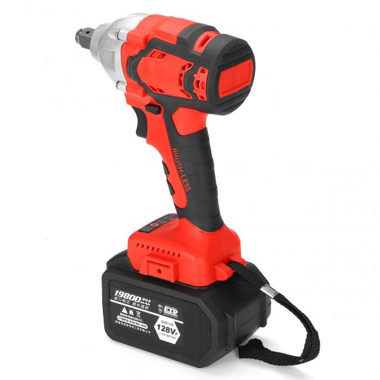 128VF 19800mah Electric Impact Wrench Brushless Cordless Drill Tool With Battery