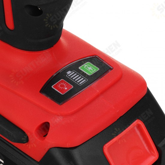 168VF 19800mAh LED Electric Cordless Impact Wrench Li-ion Power Torque Drill Screwdriver