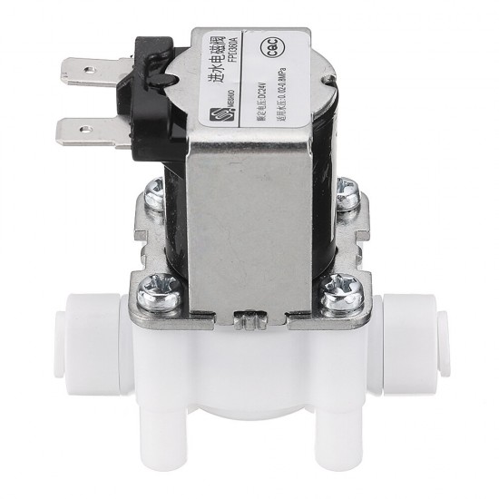 24V 1/4 Inch RO Water Purifier Inlet Water Solenoid Valve 2 Electromagnetic Valve for RO Reverse Osmosis Pure System