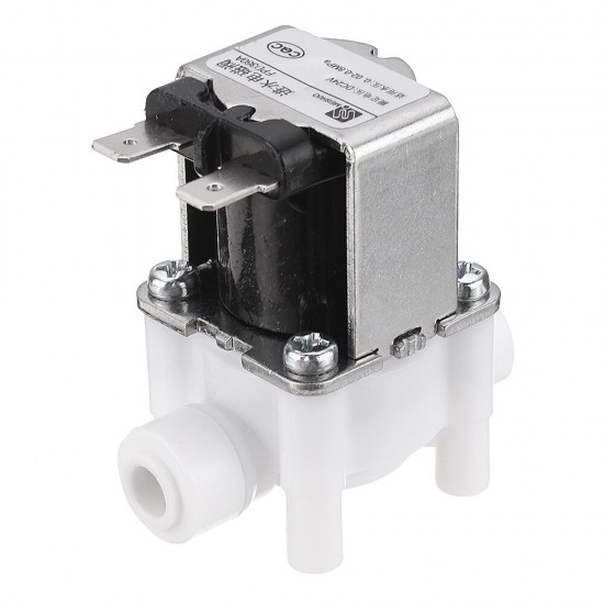 24V 1/4 Inch RO Water Purifier Inlet Water Solenoid Valve 2 Electromagnetic Valve for RO Reverse Osmosis Pure System