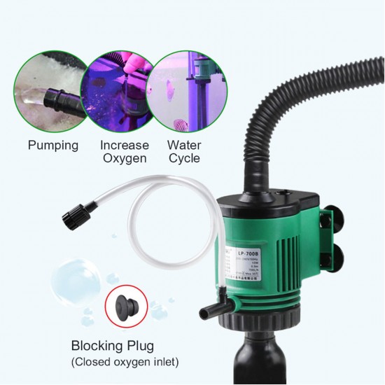 3 In 1 Multi-functions Aquarium Fish Tank Water Pump Increase Oxygen Water Cycle