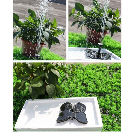 7V 1.4W 200L Floating Water Pump Fountain Decoration Butterfly Shape Solar Panel Garden Plants Watering Power Pool Fountain