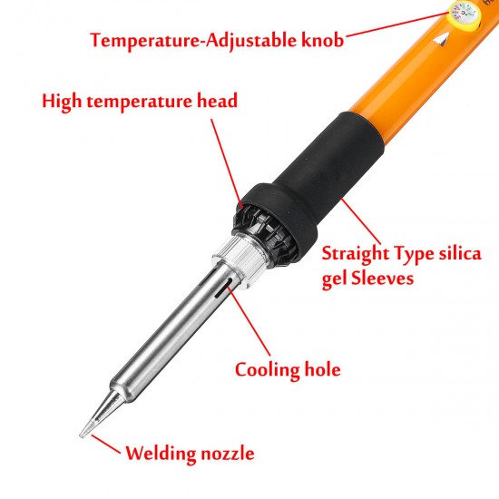 220V 60W Soldering Iron Kit Electronic Welding Iron Tool Adjustable Temperature