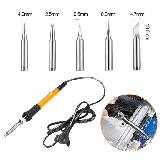 220V 60W Soldering Iron Kit Electronic Welding Iron Tool Adjustable Temperature