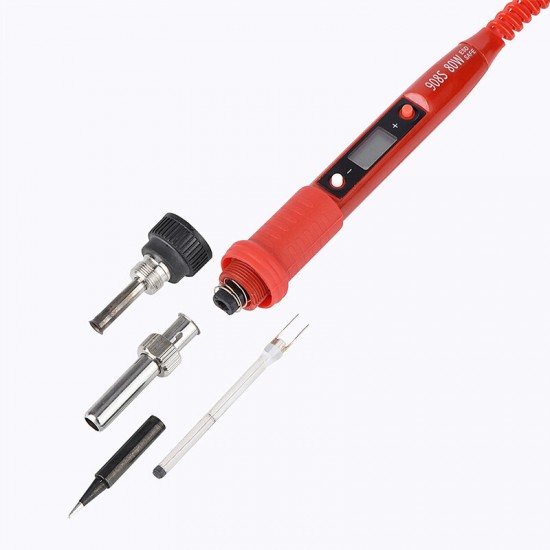 JCD 908S 80W Soldering Welding Iron kits 110V 220V Adjustable Temperature Digital Multimeter Auto Ranging LCD Solder Iron Tips Welding Rework Tools