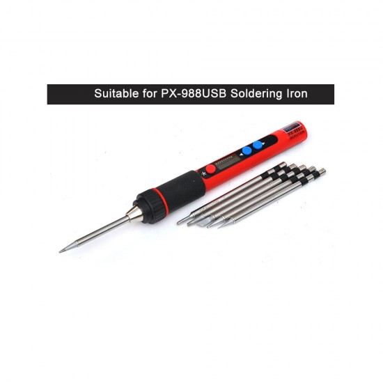 PX-988USB DC5V 10W Soldering Iron Stainless Steel Welding Tips I/K/BCS/2C/2.4D Soldering Iron Tip