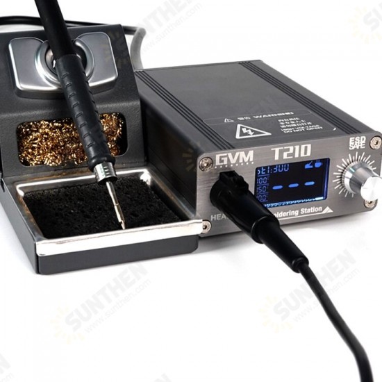 GVM T210 Digital Display Adjustable Temperature Soldering Station for JBC Handle Repair Welding Tool with C210 Tips