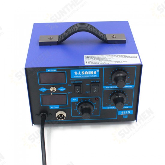 952D 2 in 1 220V Soldering Station 700W Hot Air Soldering Station Soldering Iron SMD Rework for Welding