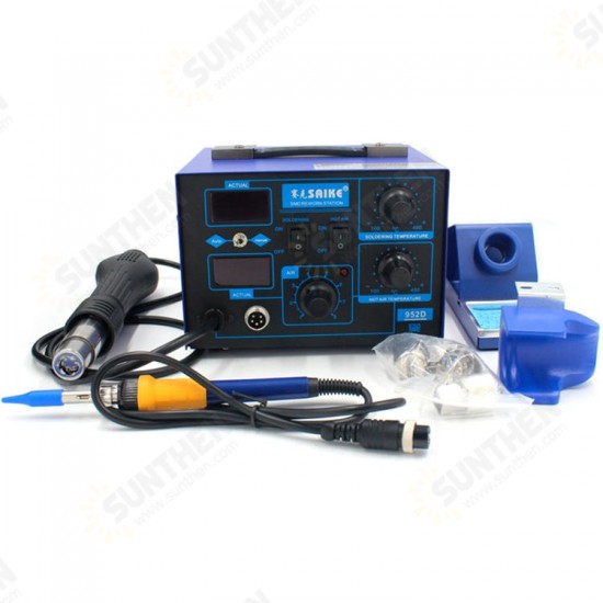 952D 2 in 1 220V Soldering Station 700W Hot Air Soldering Station Soldering Iron SMD Rework for Welding