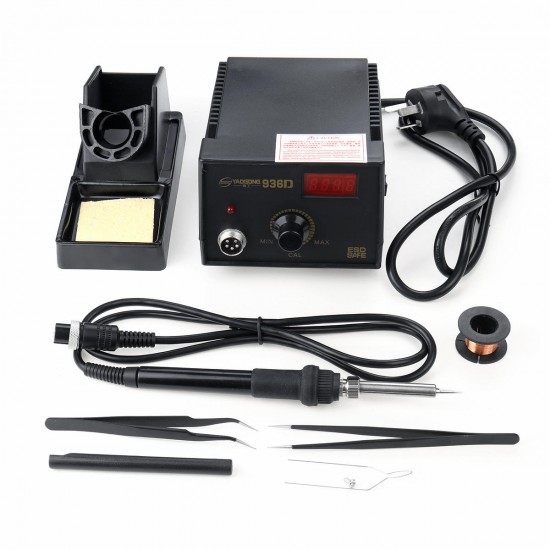 936D Soldering Station 200-480°C Adjustable Temperature Iron Welding ESD Welder Digital Rework Tool