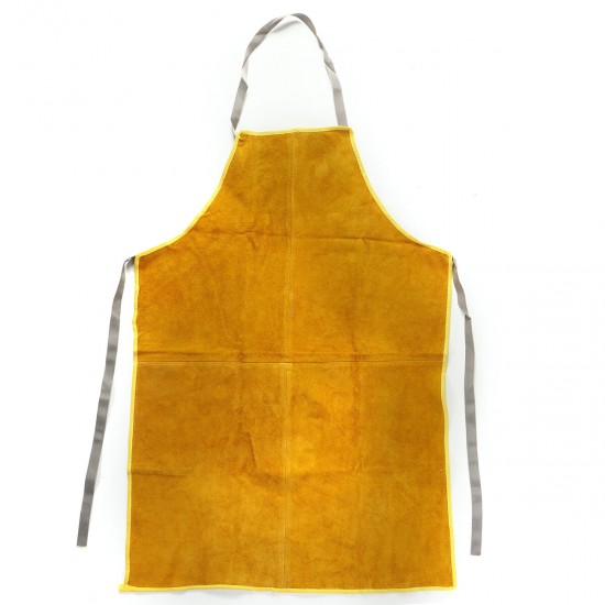 Gardening Welding Apron Protection Men Women Thorn Proof Leather Work Yellow