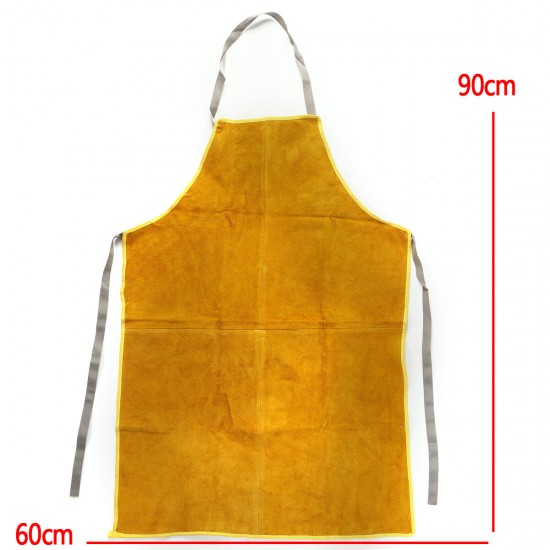 Gardening Welding Apron Protection Men Women Thorn Proof Leather Work Yellow