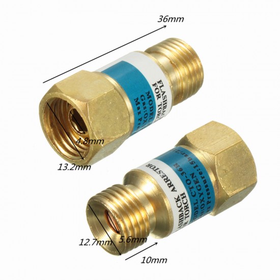 Oxygen Check Valve Set For Torch End Welding Torch Cutting