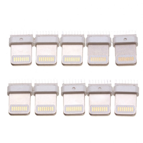 10PCS USB Apple 16pin Male Wide-Foot Round Rubber (7.3mm*1.5mm) Splint 0.8mm Square Head Integrated Plug