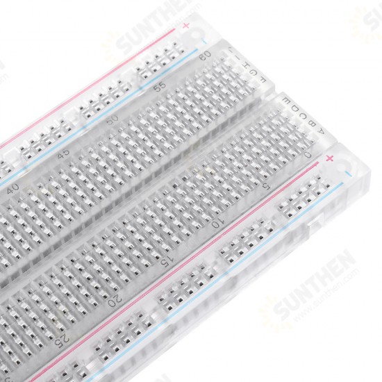 10pcs MB-102 MB102 Transparent Breadboard 830 Point Solderless PCB Bread Board Test Develop DIY