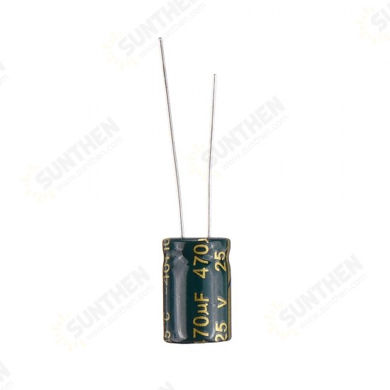 150Pcs 25V 470UF 8 x12MM High Frequency Low ESR Radial Electrolytic Capacitor