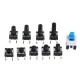 180Pcs 10 Values Tactile Push Button Switch Mini Momentary Tact Assortment Kit DIY