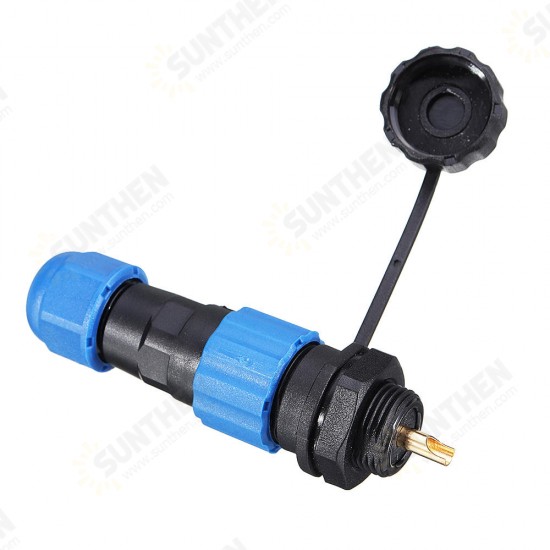 1Pair IP68 SP13 1Pin Waterproof Air Plug Socket Panel Mount Wire Cable Connector Aviation Plug