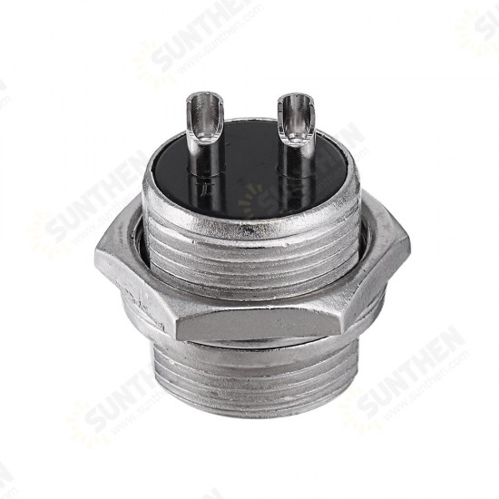 1Set GX16-2 Pin Male And Female Diameter 16mm Wire Panel Connector GX16 Circular Aviation Connector Socket Plug