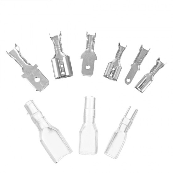 200Pcs 2.8mm/4.8mm/6.3mm Silver Terminals