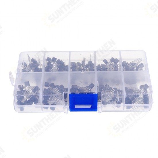 200pcs 10 Values 20 Each TO-92 Transistor Assortment Assorted Kit BC327 BC337 BC517 BC547 BC548 BC549 BC550 BC556 BC557 BC558