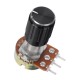 20PCS Single Potentiometer B5k/10k/20k/50k/100k Black White Blue Red And Yellow Knob Cap Set Boxed Knurled Shaft Linear Rotary Taper Potentiometer