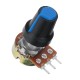 20PCS Single Potentiometer B5k/10k/20k/50k/100k Black White Blue Red And Yellow Knob Cap Set Boxed Knurled Shaft Linear Rotary Taper Potentiometer