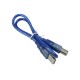 20pcs 30CM Blue USB 2.0 Type A Male to Type B Male Power Data Transmission Cable For