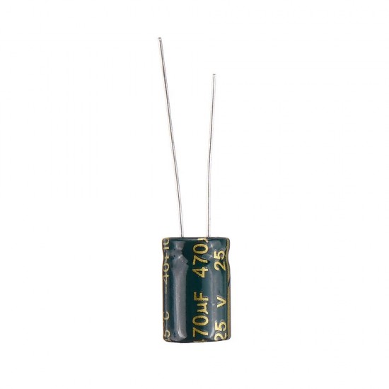 250Pcs 25V 470UF 8 x12MM High Frequency Low ESR Radial Electrolytic Capacitor