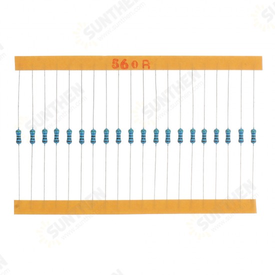 2600pcs 130 Values 1/4W 0.25W 1% Metal Film Resistors Assorted Pack Kit Set Lot Resistors Assortment Kits Fixed Resistor