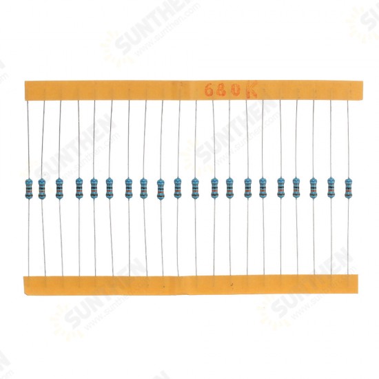 2600pcs 130 Values 1/4W 0.25W 1% Metal Film Resistors Assorted Pack Kit Set Lot Resistors Assortment Kits Fixed Resistor