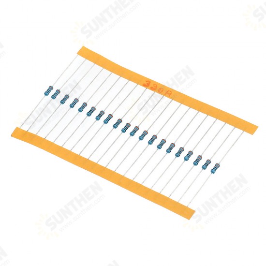 2600pcs 130 Values 1/4W 0.25W 1% Metal Film Resistors Assorted Pack Kit Set Lot Resistors Assortment Kits Fixed Resistor