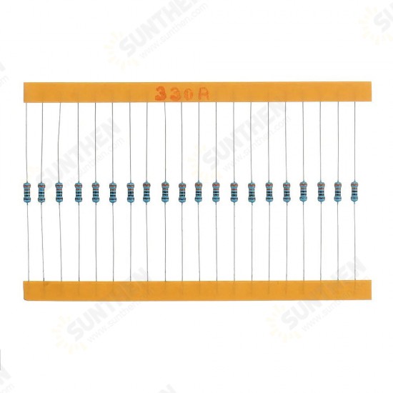 2600pcs 1/4W 1 Tolerance 130 Values Metal Film Resistors Assortment Kit Set 1R ohm-3M ohm for DIY Project Experiments