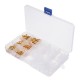 270pcs 2.8/4.8/6.3mm Golden Bare End Plug Spring Cold-Press Insulated Terminal Block Wire&Cable Connector Spade Terminal Kit Box