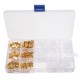 270pcs 2.8/4.8/6.3mm Golden Bare End Plug Spring Cold-Press Insulated Terminal Block Wire&Cable Connector Spade Terminal Kit Box