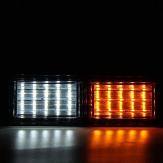 2pcs DC 10-30V Universal Truck Trailer Bull Bar Front LED Indicator Park Lamp LED Warning Light