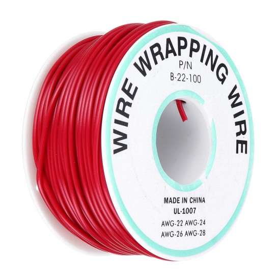 30M 22AWG Black/Red UL 1007 Cable Line PCB Wire Tinned Copper Solid Wires OK Line Electrical Wire DIY