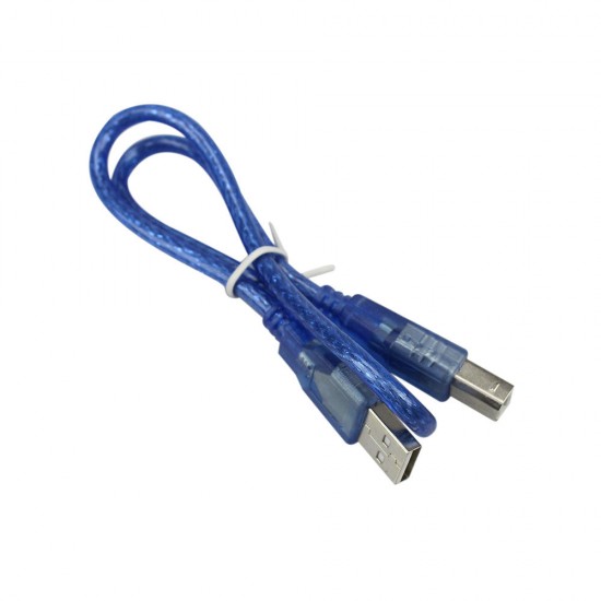 30pcs 30CM Blue USB 2.0 Type A Male to Type B Male Power Data Transmission Cable For UNO R3 MEGA 2560