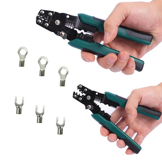 320PCS Crimp Terminal and Pliers Set 10 in 1 U Shaped O Shaped Cold Pressed Terminal Set Wire Connector Splicing Terminal Kit