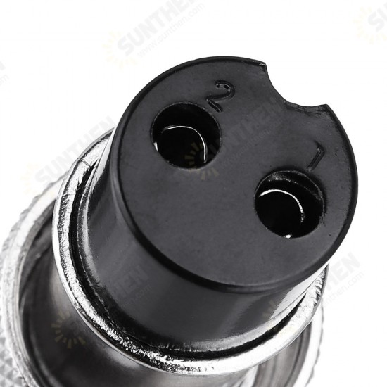 3pcs GX16-2 Pin Male And Female Diameter 16mm Wire Panel Connector GX16 Circular Aviation Connector Socket Plug